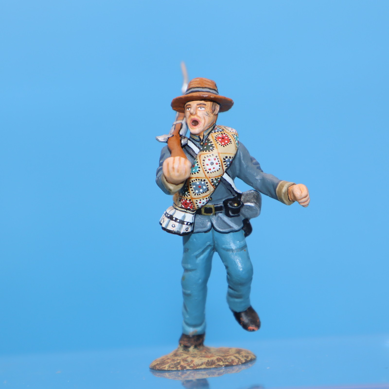 Vintage FRONTLINE toy soldier CSA CIVIL WAR 54mm PAINTED - FREE SHIP #5