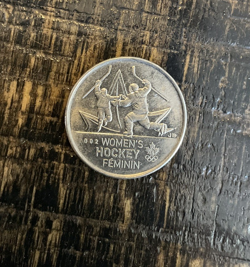 2009 Canadian 25 Cent Olympic Series Women's Hockey FÉMININ Coin