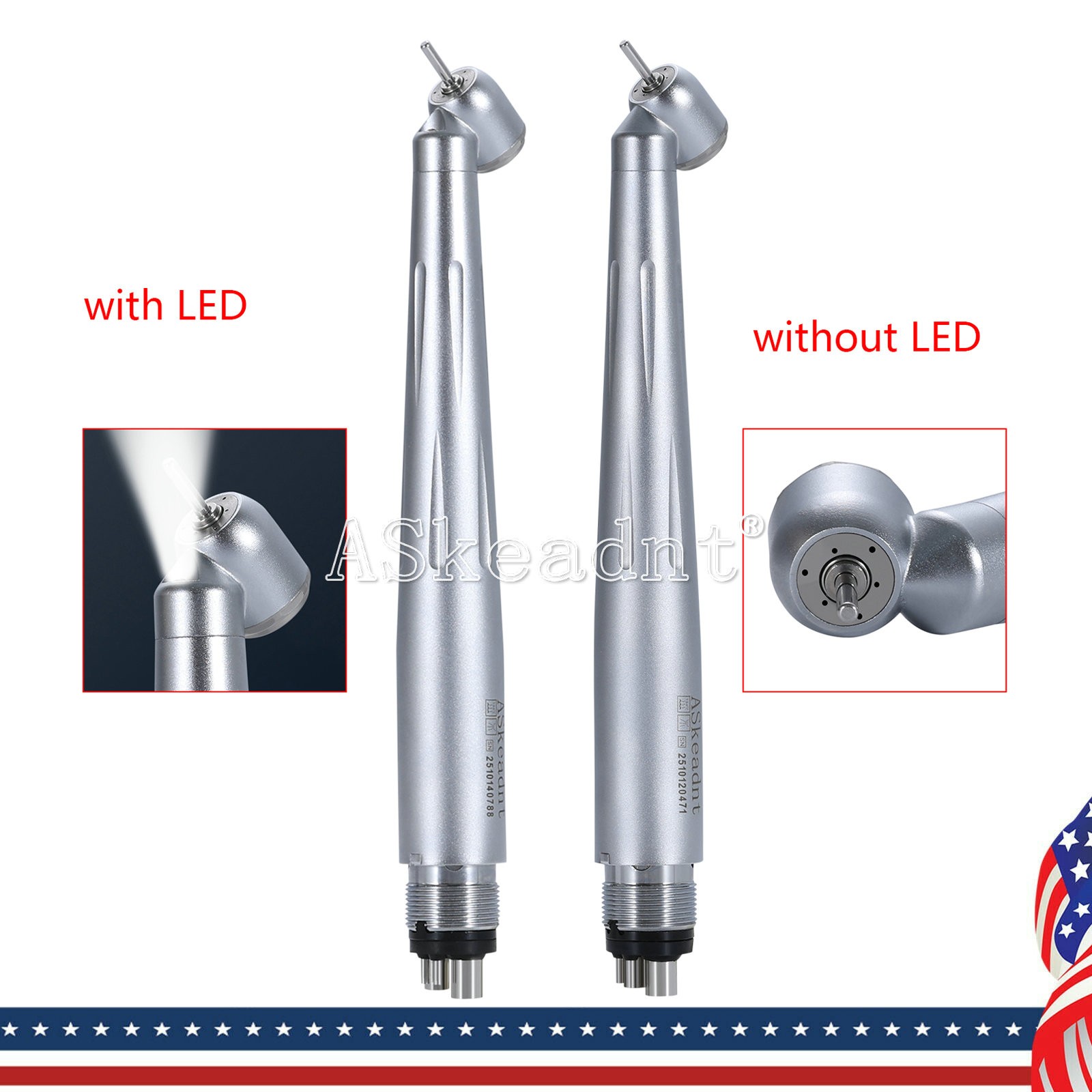 45° LED E-generator/ High Speed Handpiece 4Hole Air Turbine