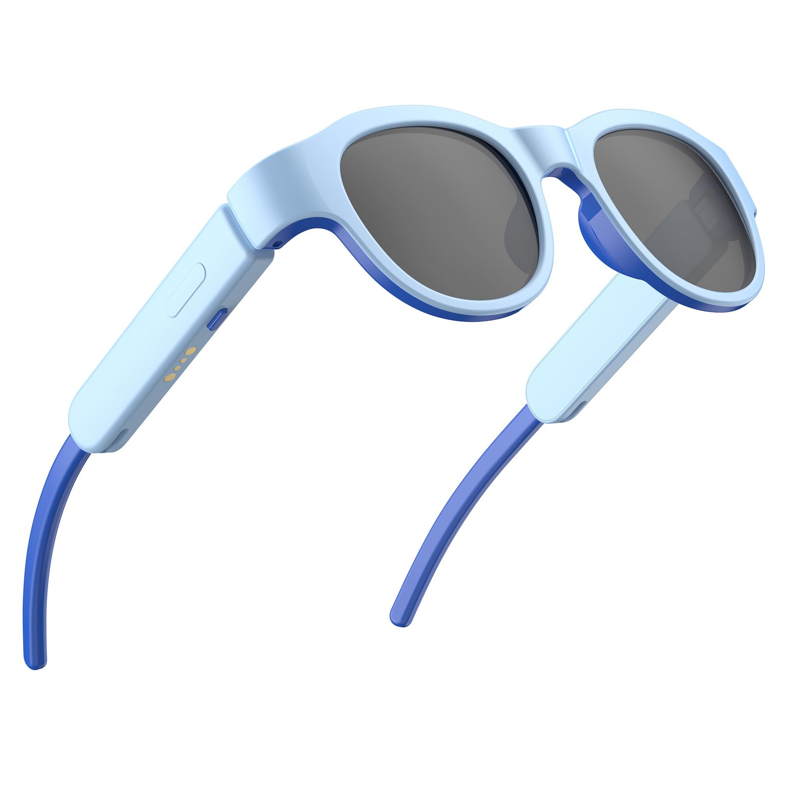 Kids Smart Bluetooth Audio Sunglasses with LED Lights, Open-Ear Stereo Sound,...