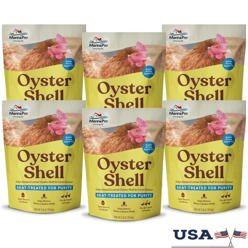 Calcium Pullet Size Crushed Oyster Shell Pellets Strong Eggshells Laying Hens US
