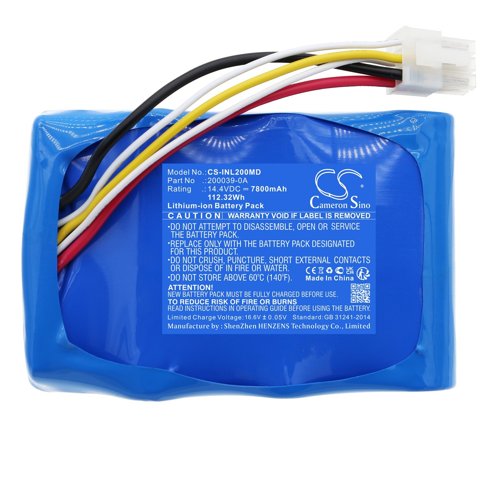 BATTERIE 7800mAh Type 200039-0A For INOVA Labs Oxygen Machine