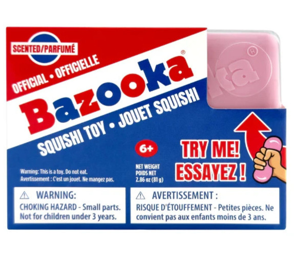 BAZOOKA Joe SQUISHY Stretchy Fidget Squeeze toy Candy Gum SCENTED