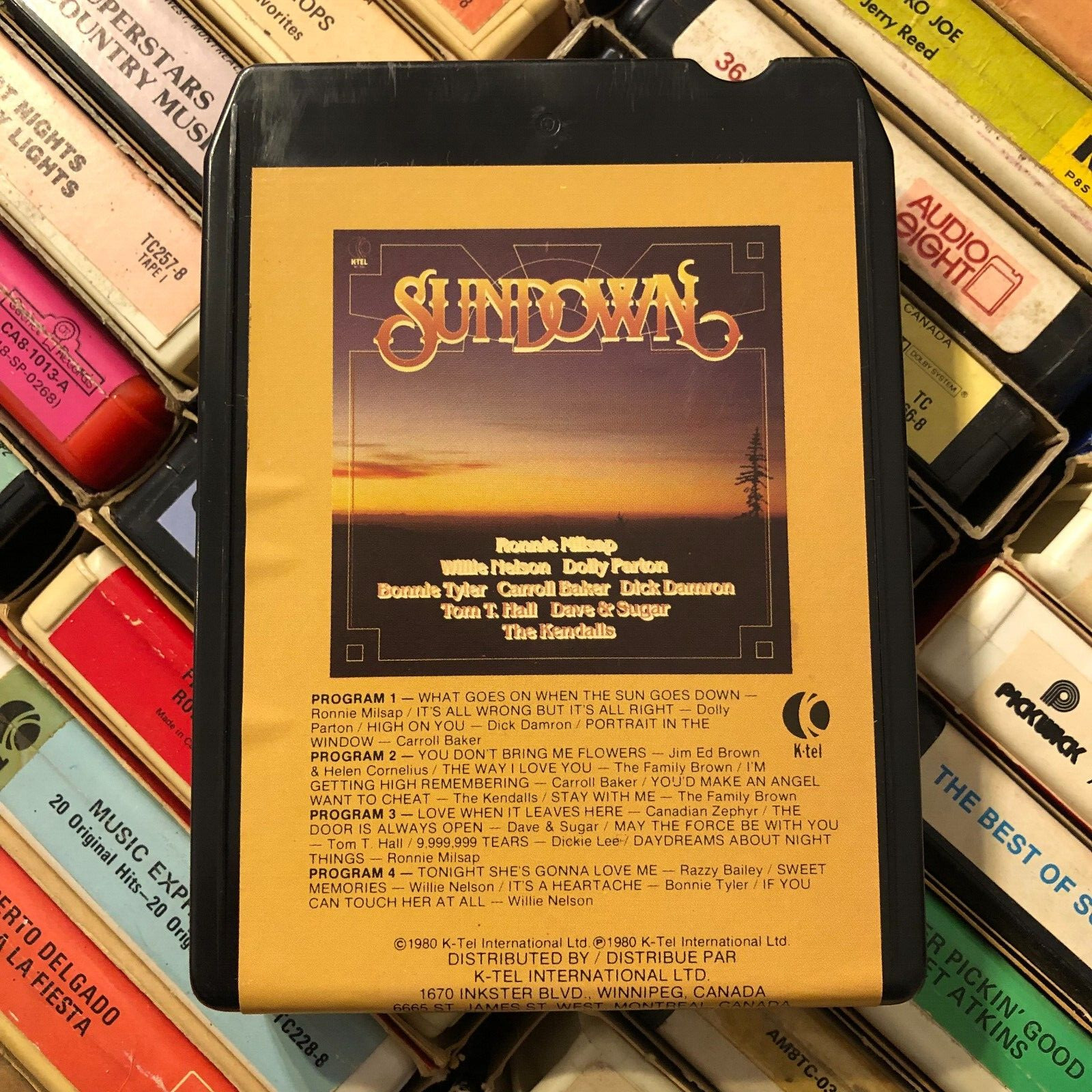 (K-Tel) Sundown 1980, 8 Track Tape CANADA