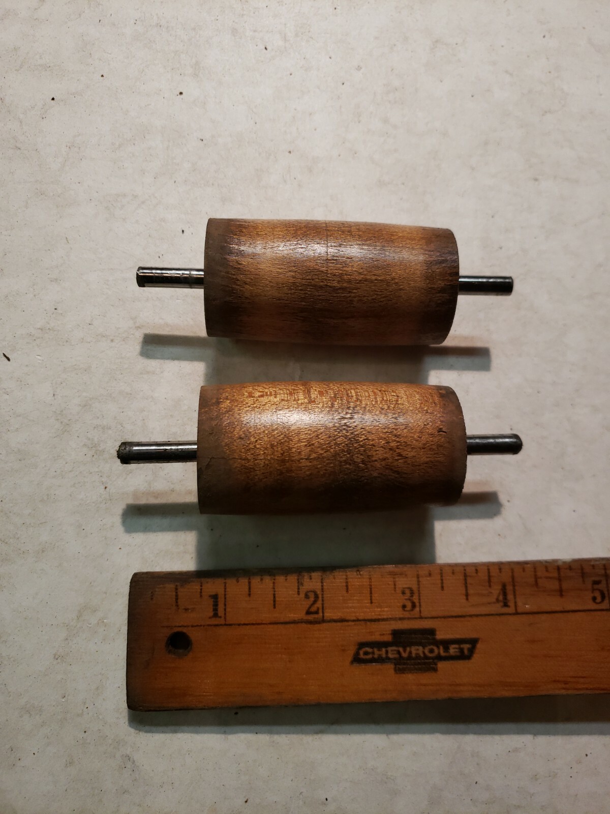 Bellow strap pulleys from an antique 1904 M Schwalz Reed Pump Organ