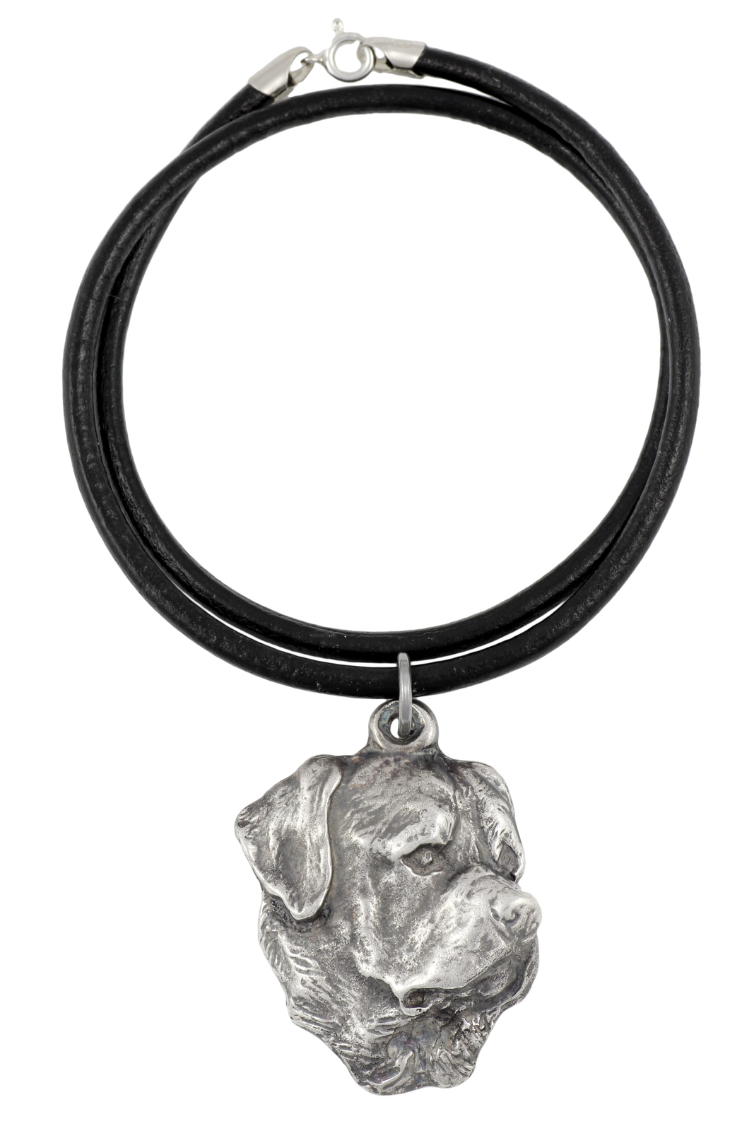 Rottweiler V - Necklace With Dog, Silver-Plated Pendant For Dog Lovers, Unique