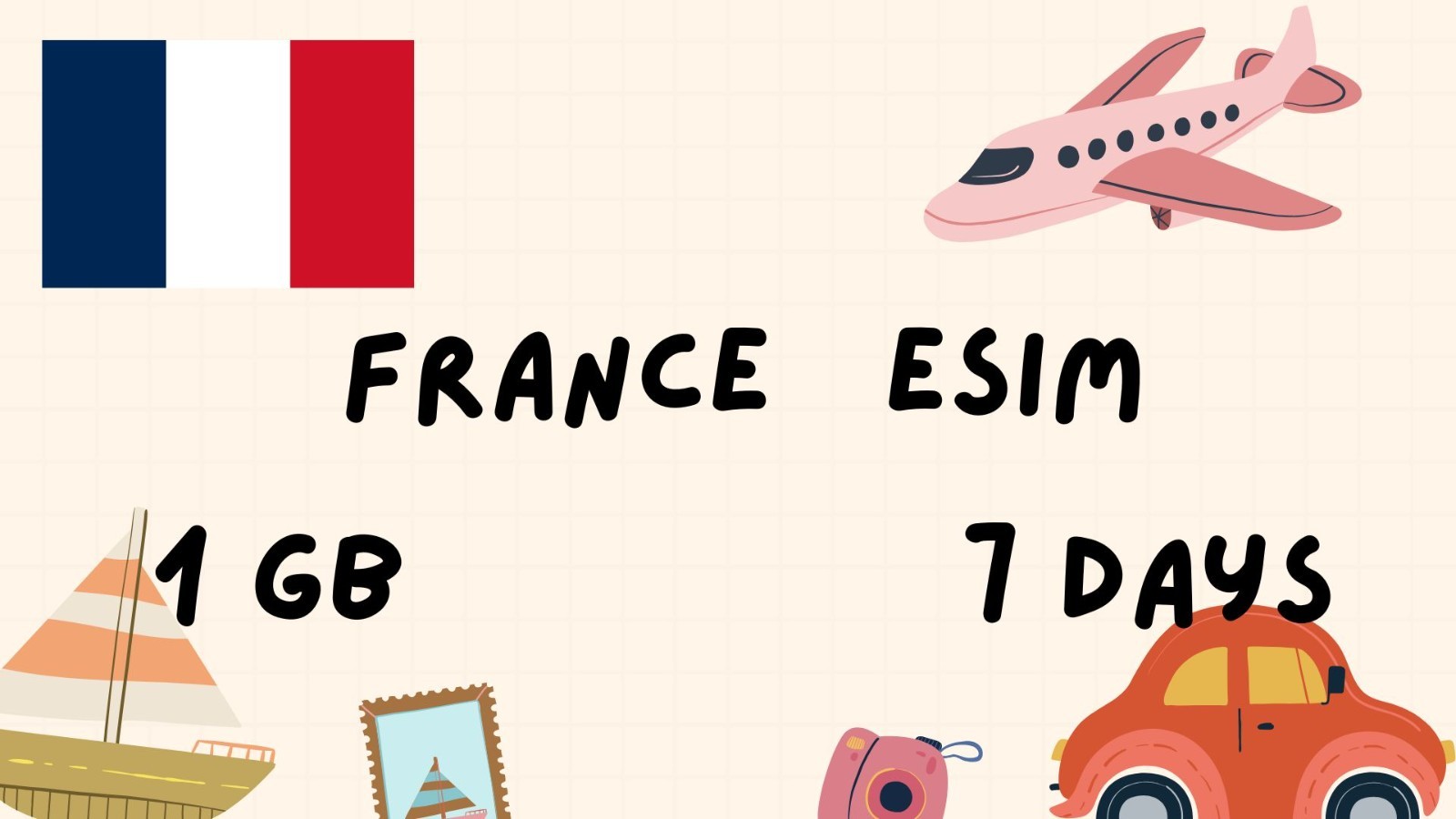 France – 1GB Data | 7 Days | Best Value for Travelers | Openmobile