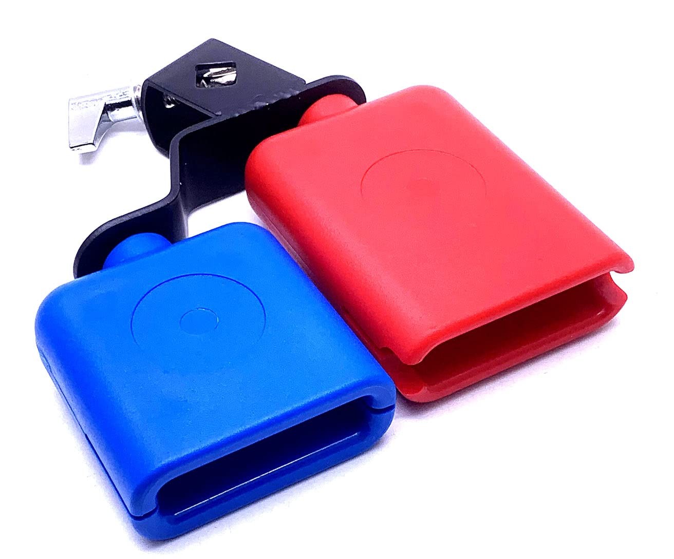 TUOREN Jam Block Musical Percussion Instrument Plastic Latin Drum Red-Blue 