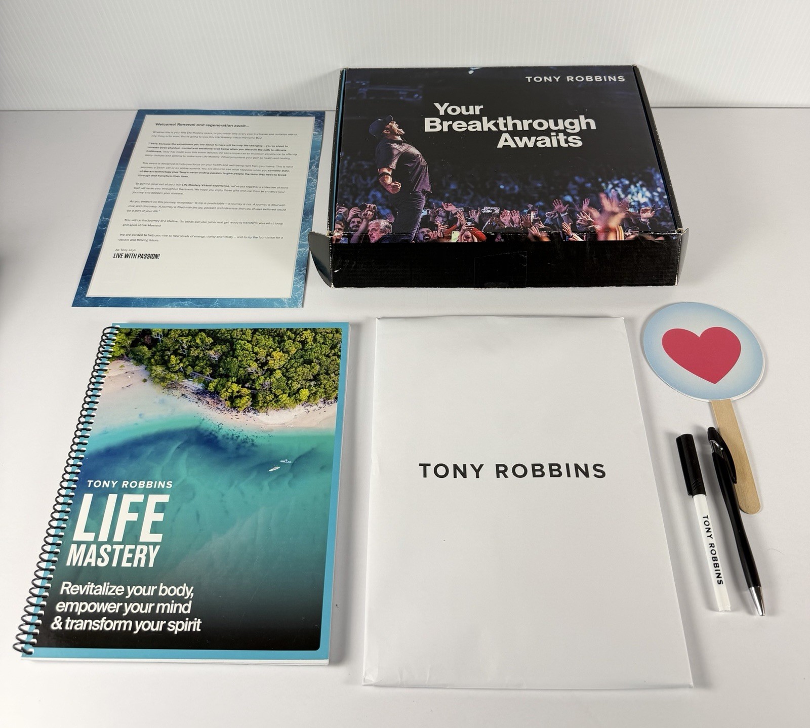 Tony Robbins Life Mastery Box Set – Breakthrough Kit with Workbook, Tools & Box