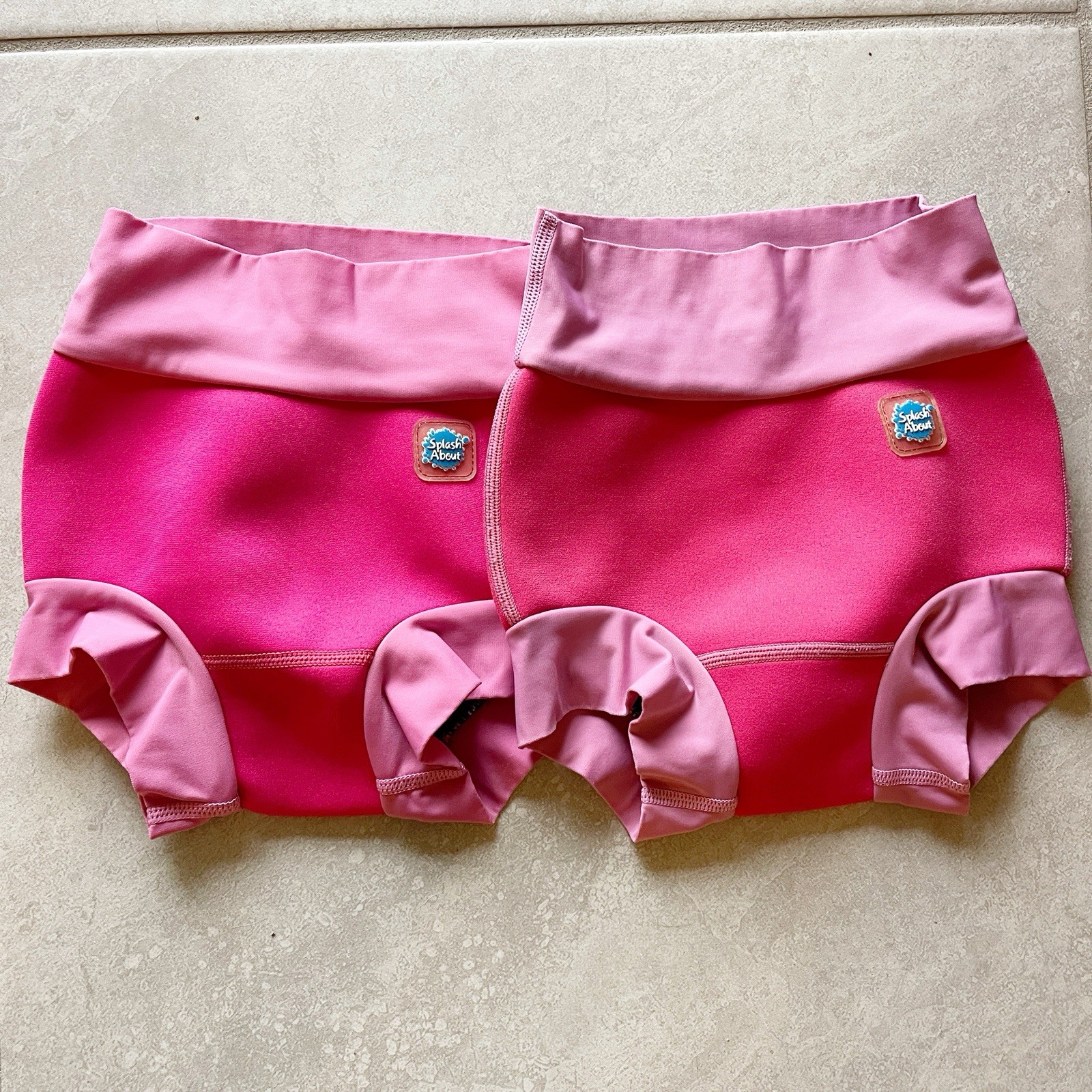 Splash About Happy nappy Swim Diaper Sz XXL 2-3 Years Pink Set Of 2