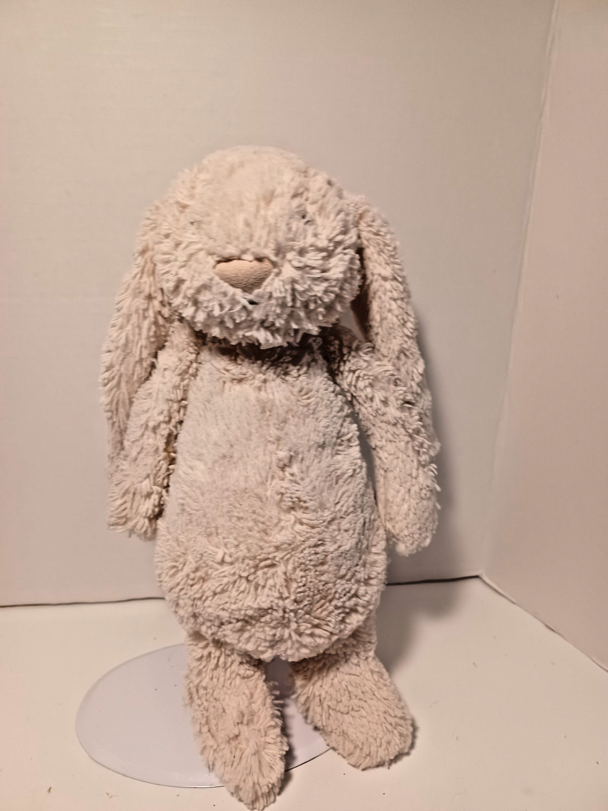 Jellycat Bashful Bunny 11” Light Biege Plush Rabbit Chime Jingle Rattle Baby