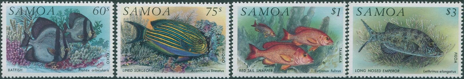 Samoa 1993 SG890-893 Fish set MNH