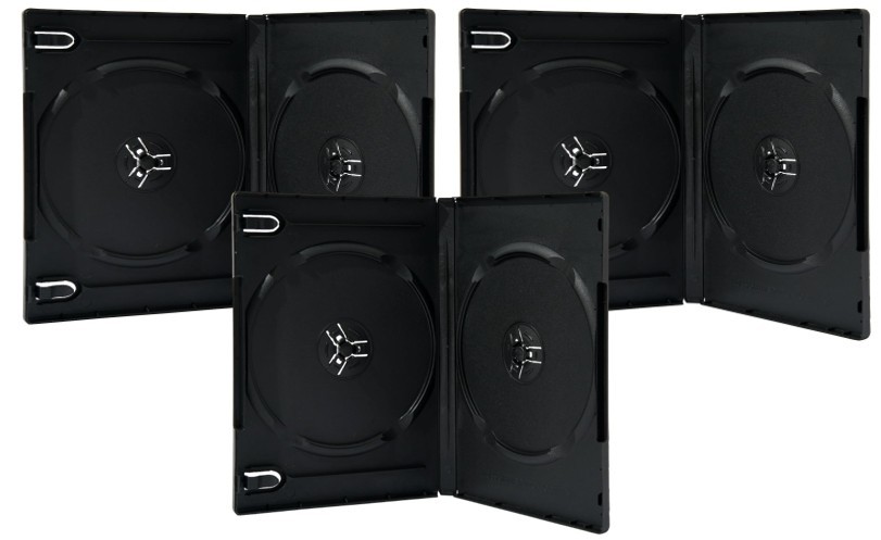 Case Double 2 Disc Box For DVD,CD,Blu-Ray Discs (Empty case) 3pack