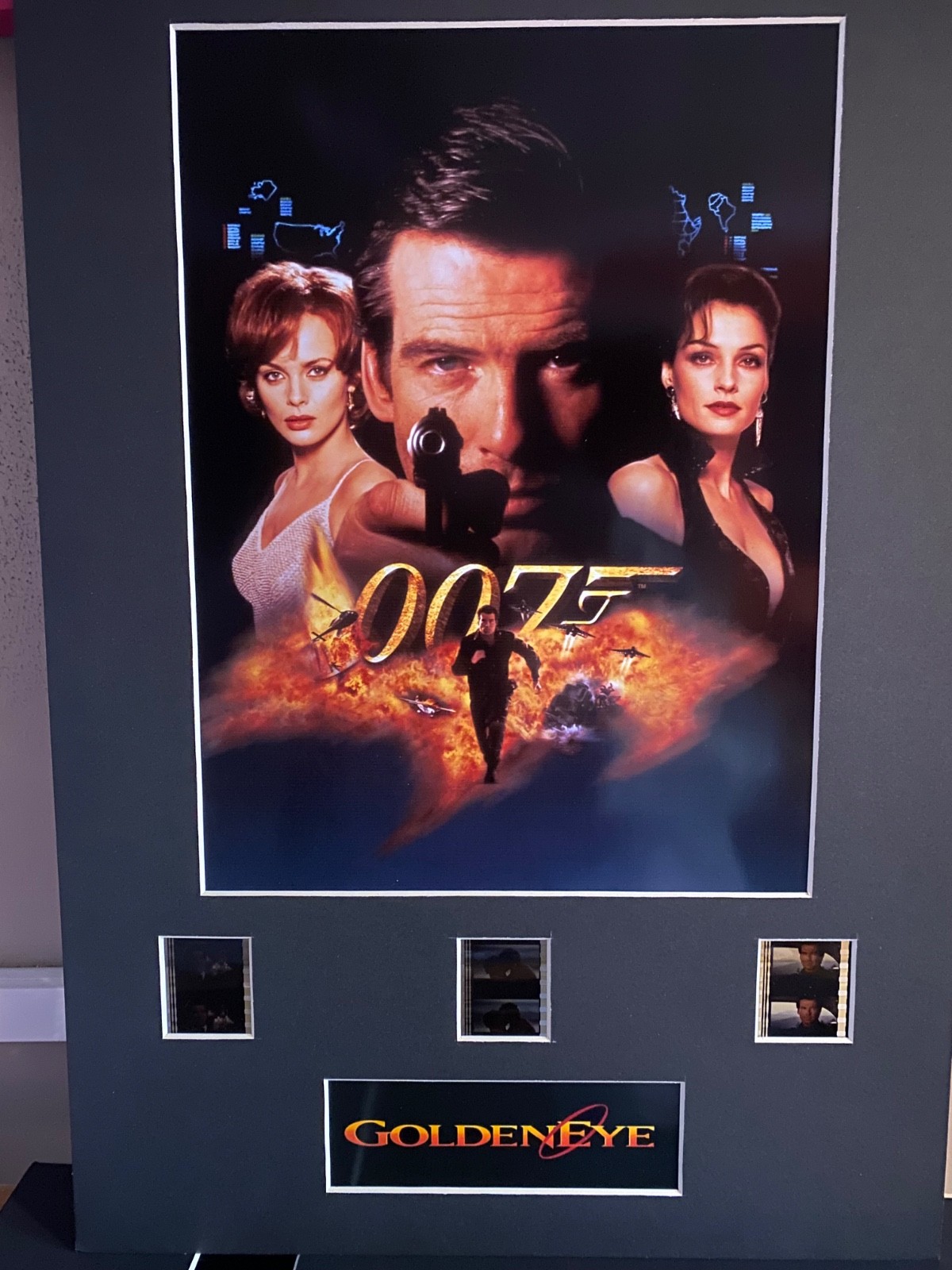 A3 James Bond goldeneye film cell display