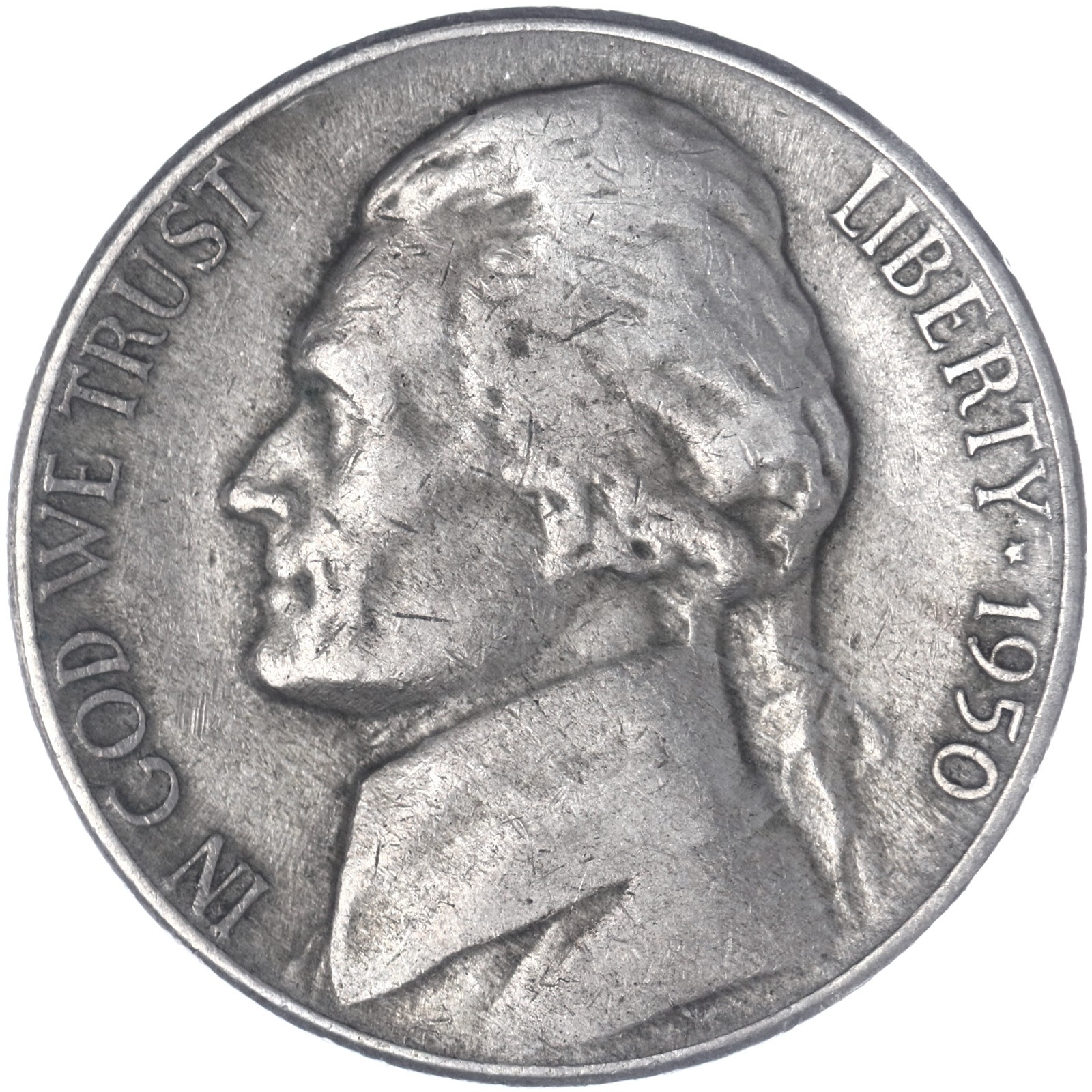 1950 D Jefferson Nickel Very Fine VF