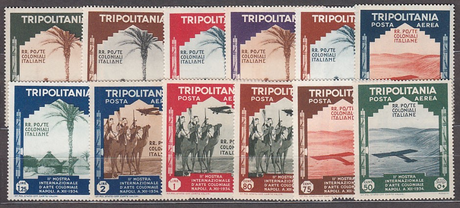 Tripolitania Mail Yvert 149/54 + Aerial 57/62 (*) Mng