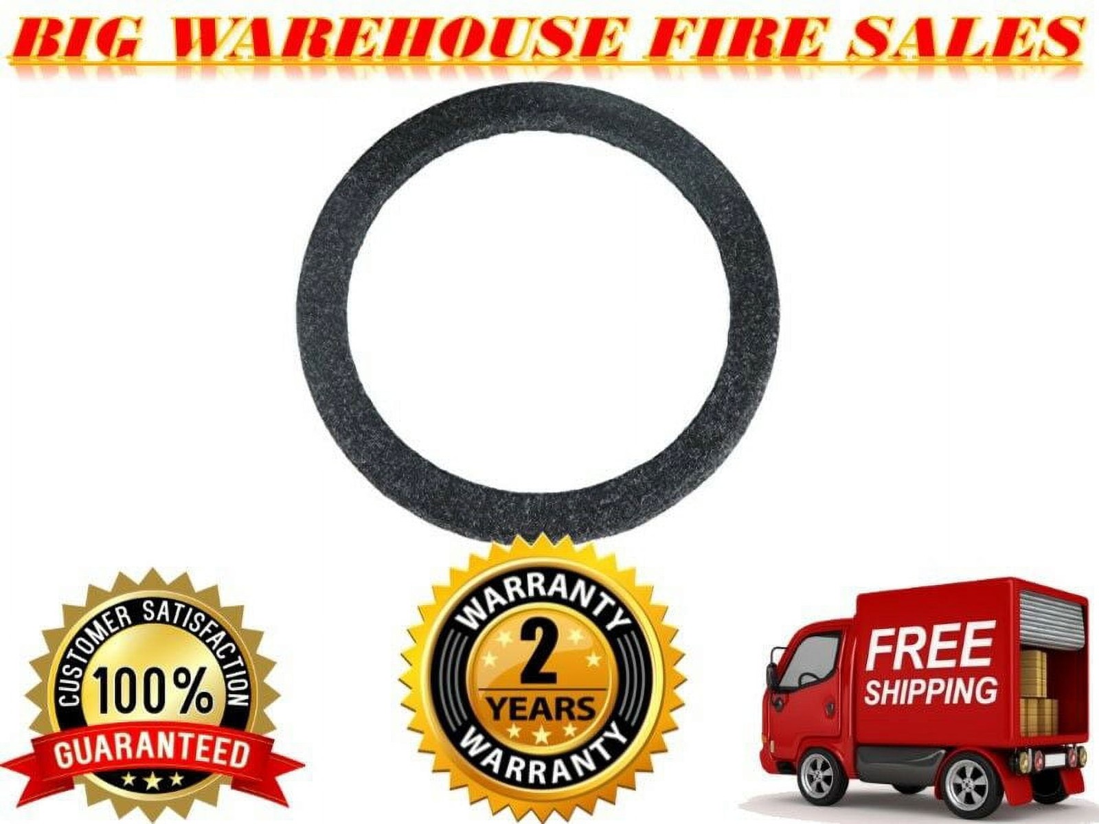 AT 10" Gray Carpeted MDF Car Stereo Speaker Woofer Subwoofer Sub Ring Spacer