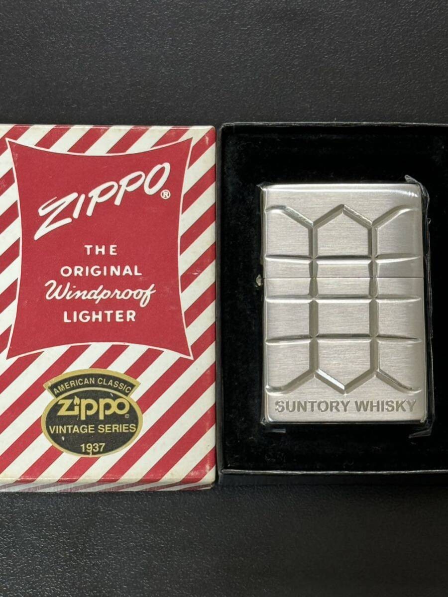 Zippo Suntory Whisky 1937 Replica Tortoiseshell Engraved Vintage Used