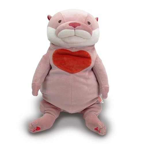 Mochi Series Large Mochi Plush Squishy Otter Heart Pink Japan