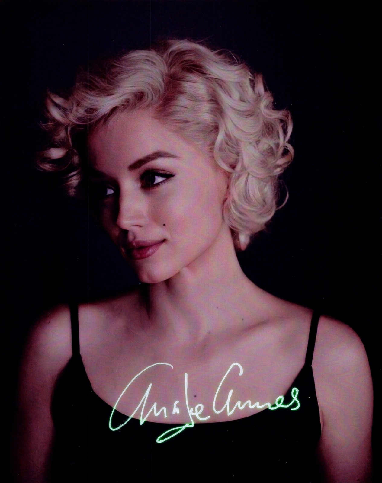 Ana de Armas Curly Hair Glamour Signed Autographed Photo Authentic 8X10 COA