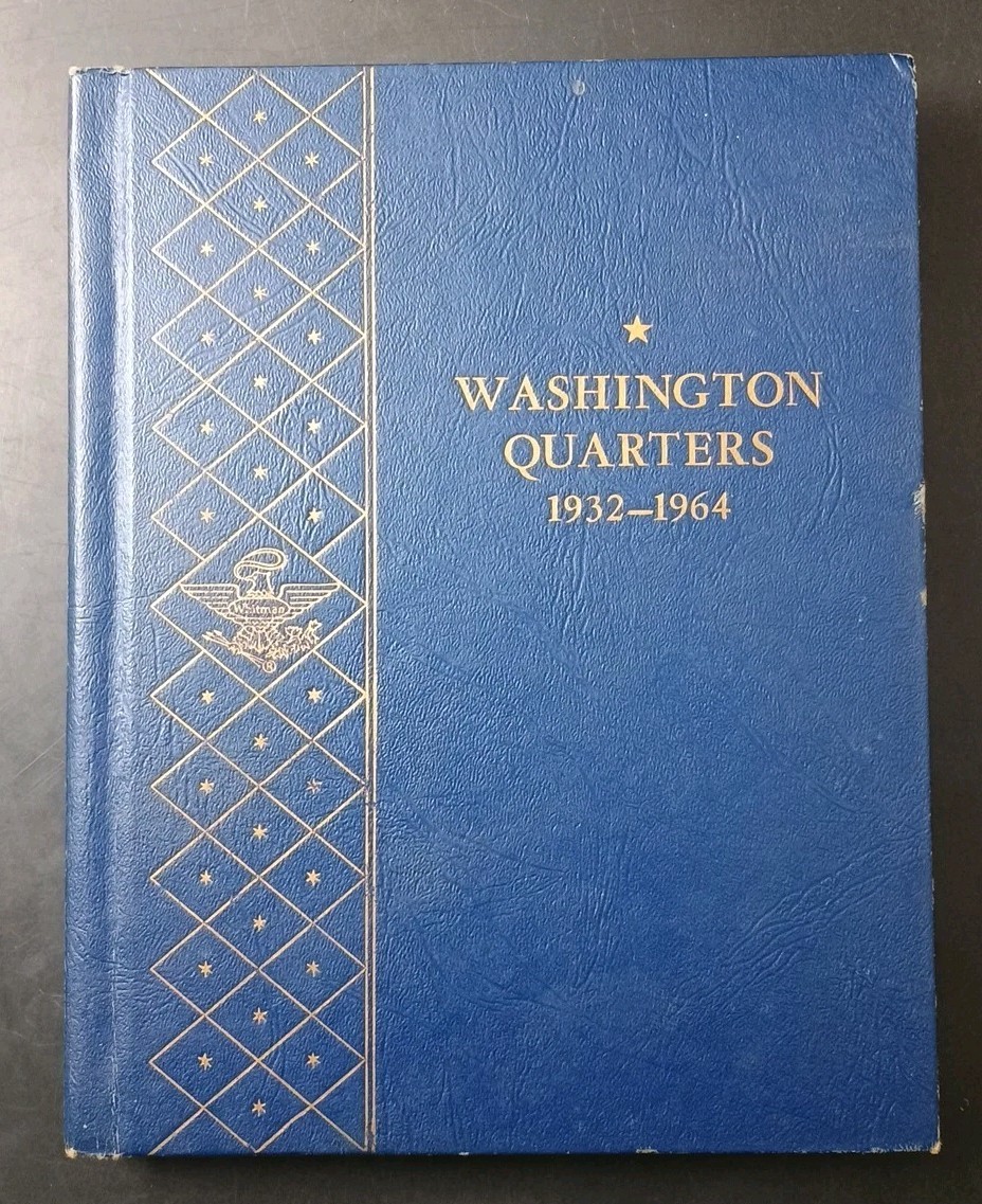USED WHITMAN BOOKSHELF WASHINGTON QUARTERS ALBUM 1932-1964 #9418 4 PGS NO COINS