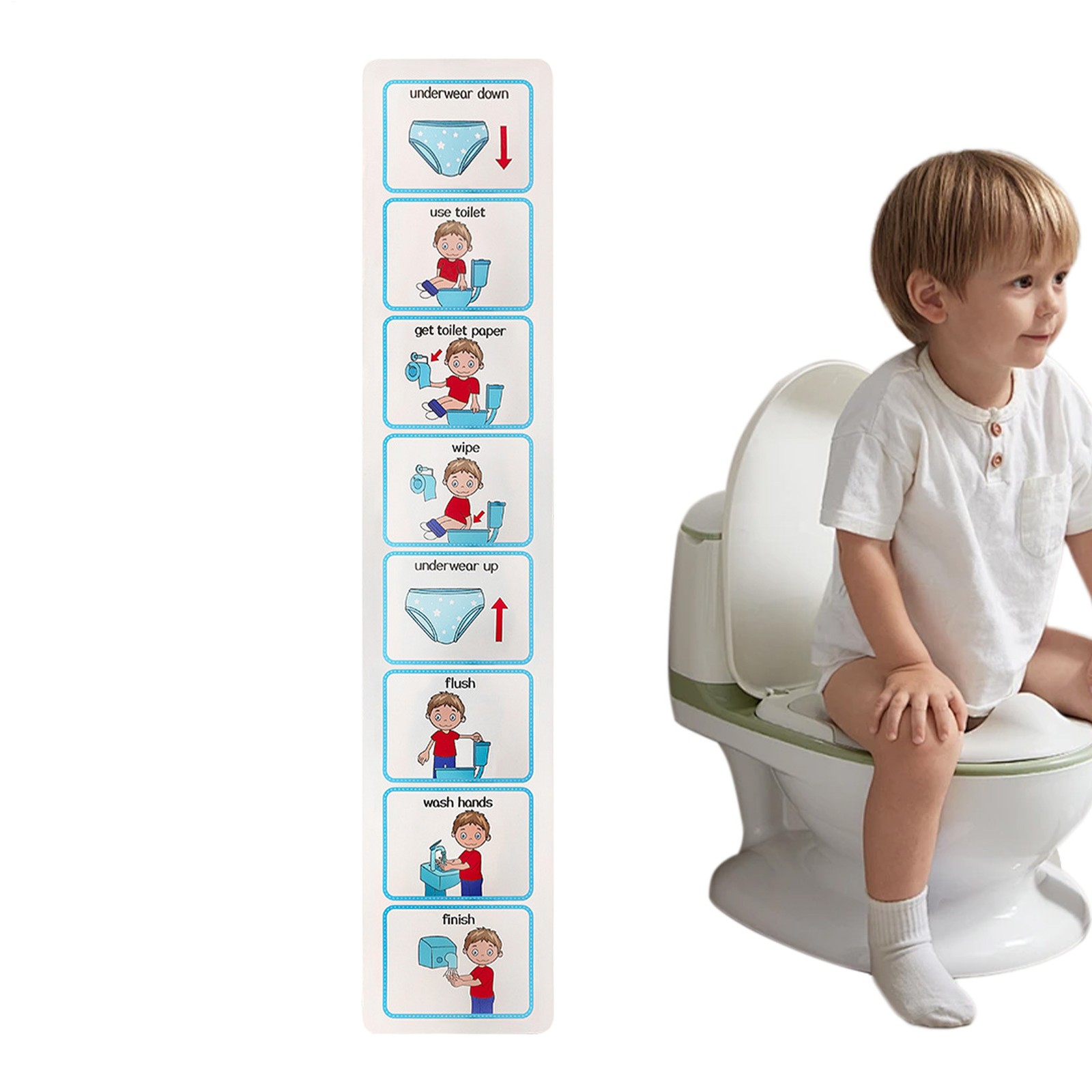 Potty Training Visual Schedule Independent Living Skills Step By Step Visual