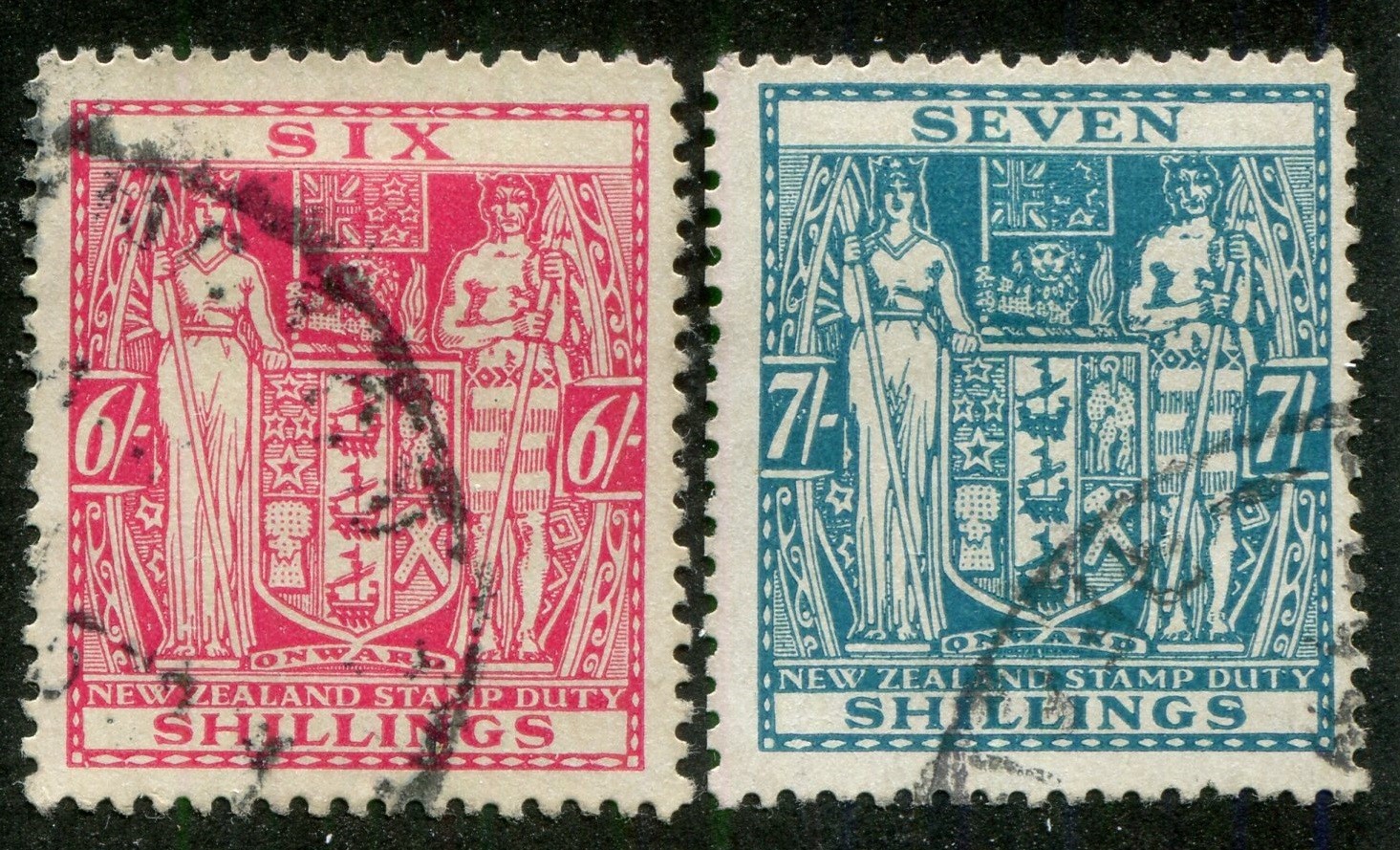 New Zealand AR79, AR80 Used Postal-Fiscal Stamps