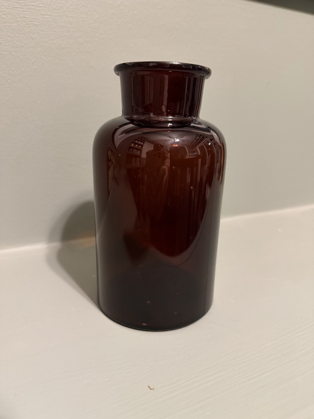 Vintage 1960-1970s Brown Pharmacy Glass Apothecary Bottle
