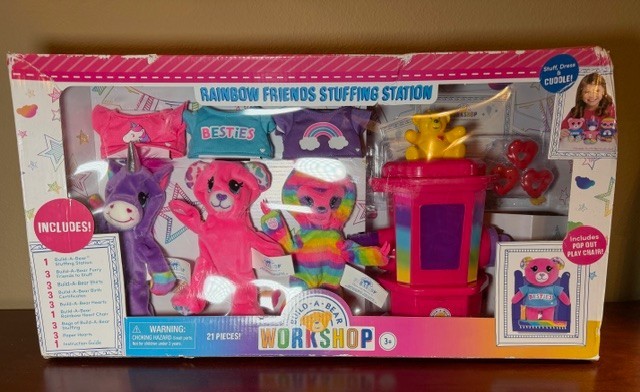 Build-A-Bear Workshop Rainbow Friends Stuffing Station Playset Plush Kit-NIB
