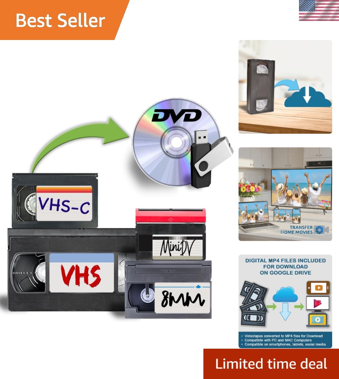 Free Shipping & Digitization: Convert Your Videotapes to MP4 Files Today