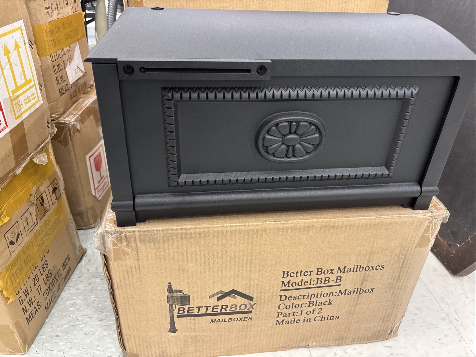 Better Box Premium Cast Aluminum Mail Box BB-B Mailbox NO POST New In Box