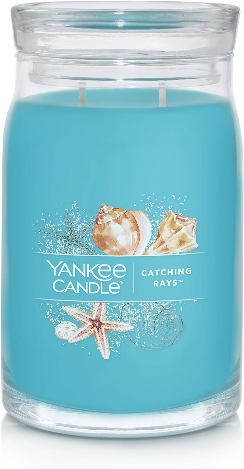 Yankee Candle Catching Rays Scented, Signature 20oz Large Jar 2-Wick Candle