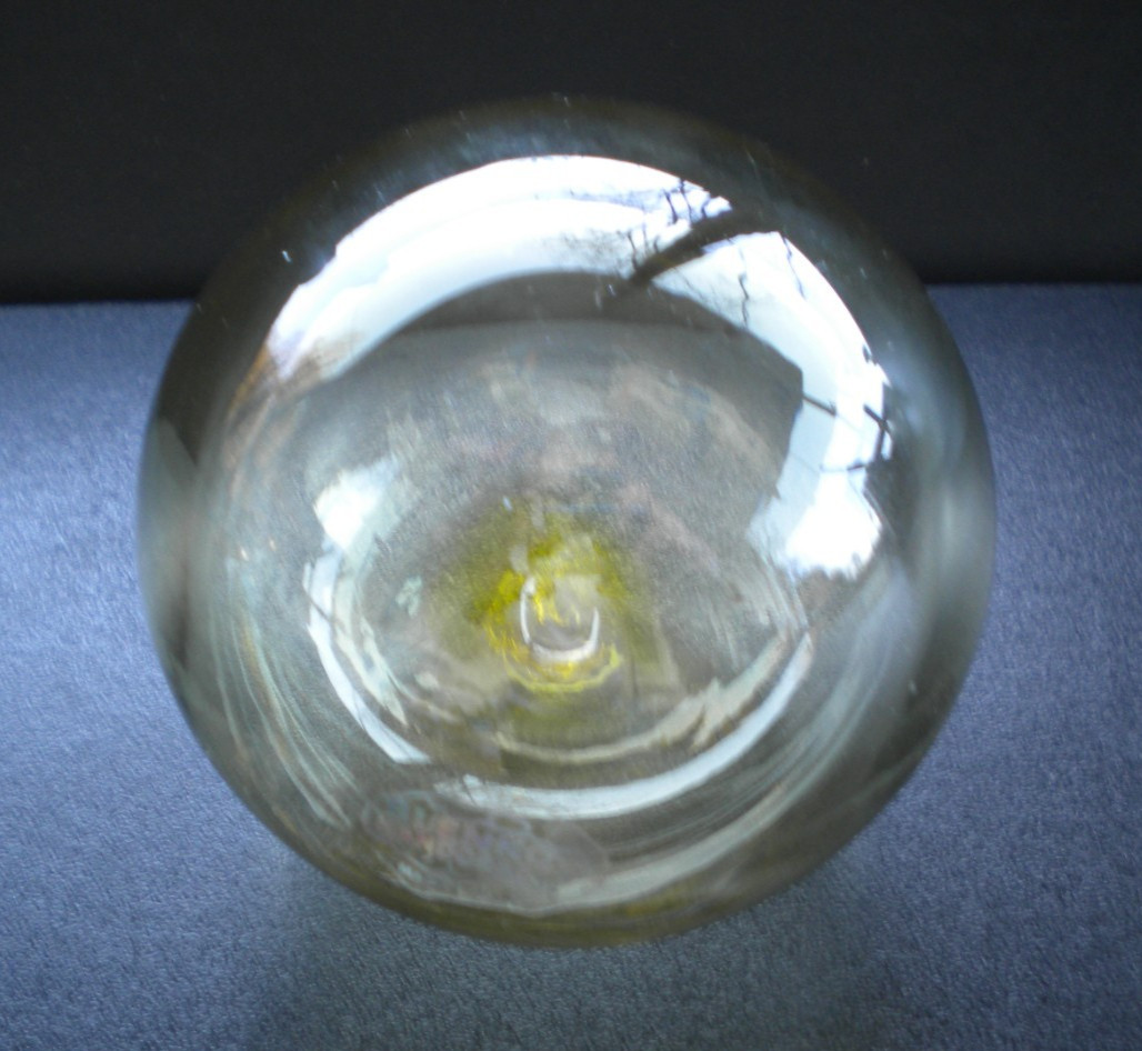 Blenko Glass Float Ball - Light Citrine
