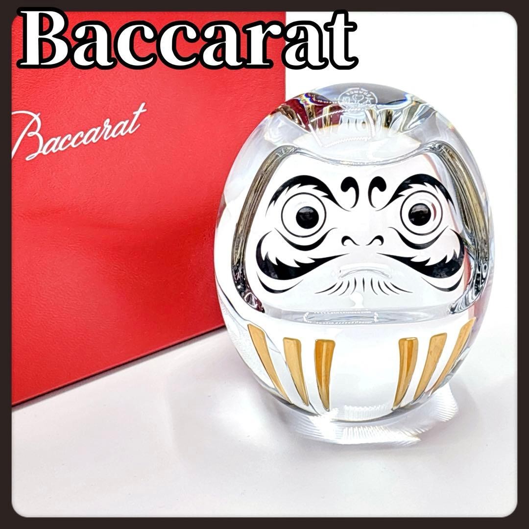 Baccarat Baccarat Daruma Daruma Figurine Interior Lucky Charm Box Included