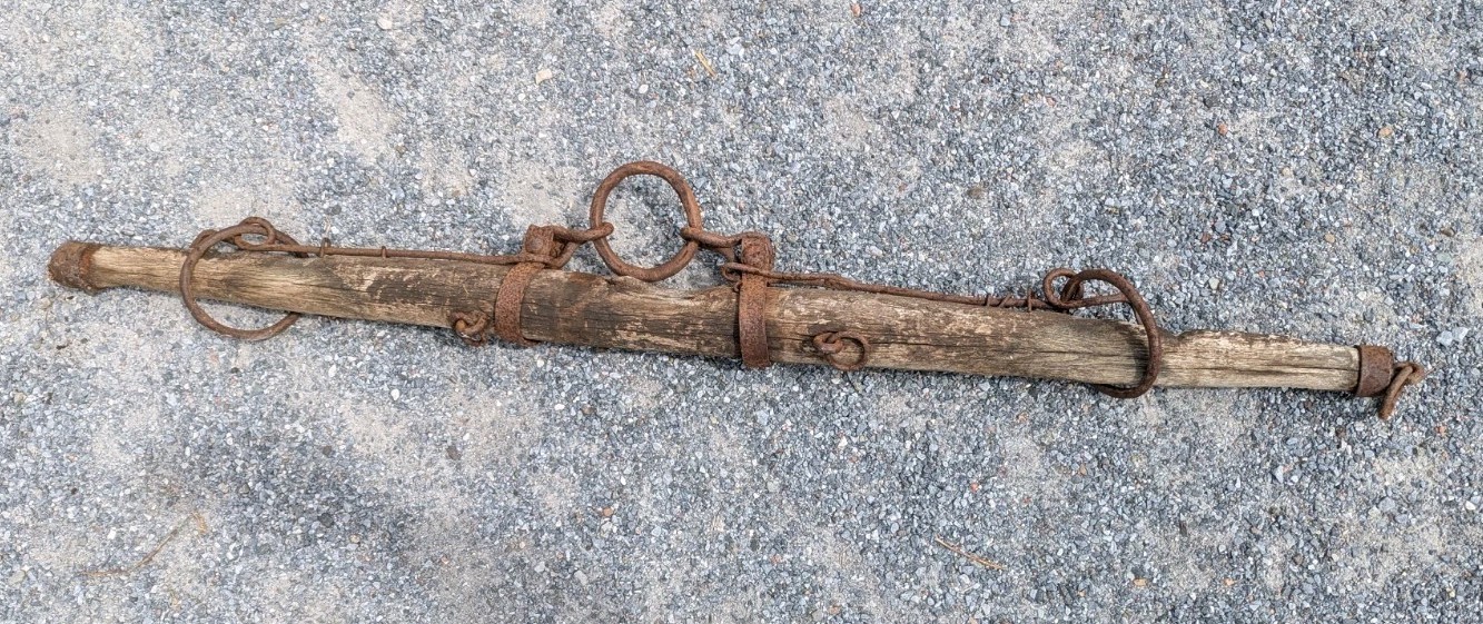 Antique Mule Horse Ox Whiffletree Large Hook Rustic Primitive Decor Large Hoops