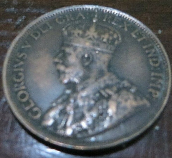 1918 CANADA ONE CENT COPPER PENNY,KING GEORGIVS,DEI.GRA.REX LT IND IMP