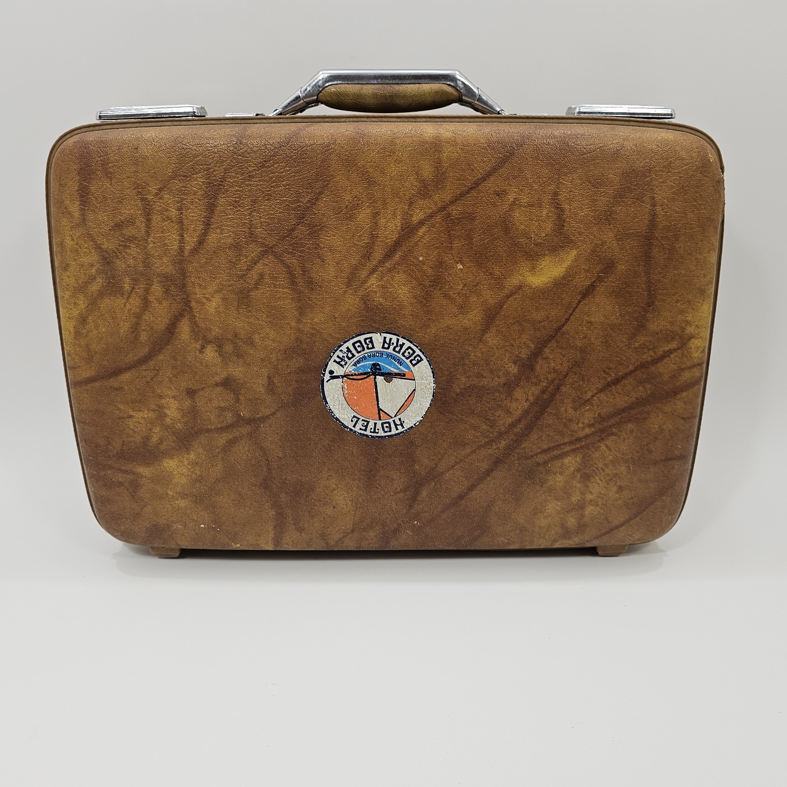 Vintage American Tourister Attache Briefcase Suitcase Brown Travel Case Retro