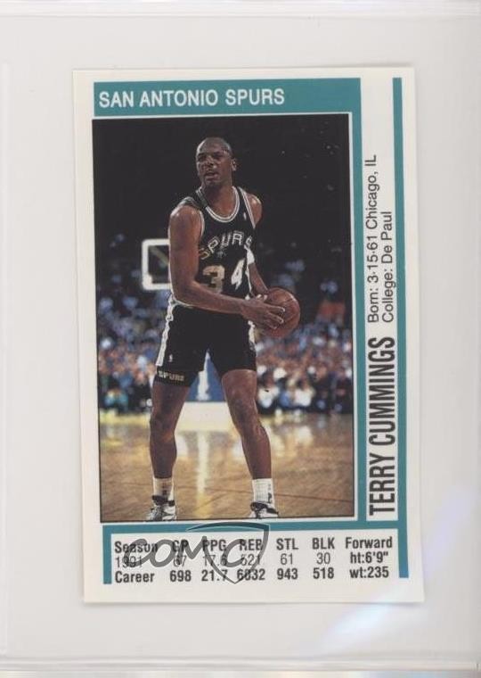 1991-92 Panini Album Stickers Terry Cummings #75 0b3