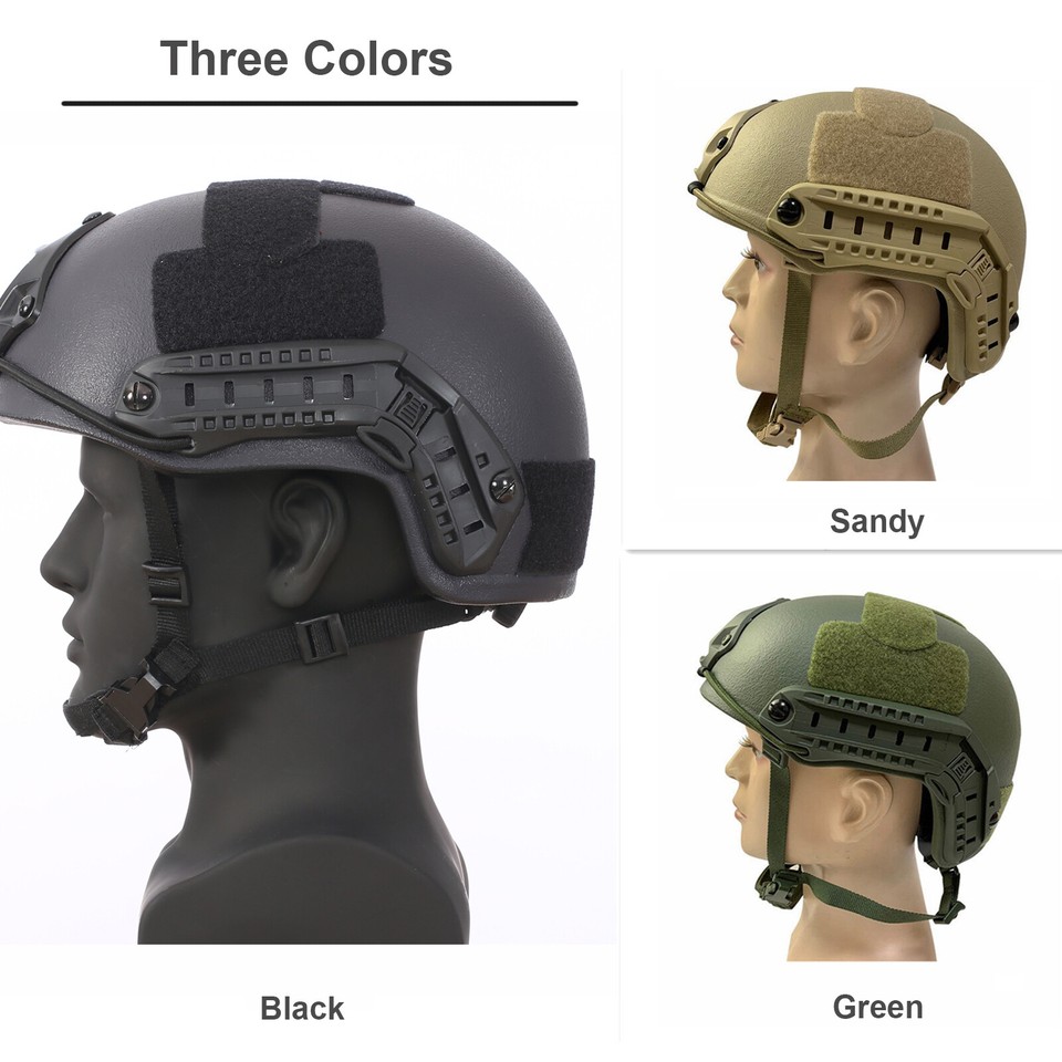US Now! FAST Tactical Ballistic MICH Combat Helmet Aramid NIJ IIIA Bulletproof