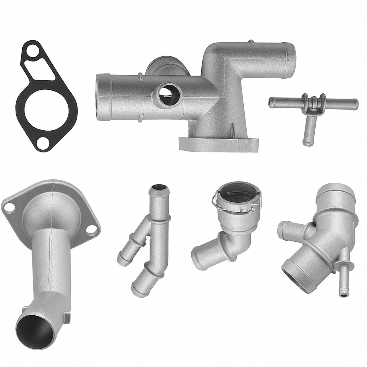 7Pcs Aluminium Engine Coolant Flange Hose Connector Kits 06A121133J for Golf MK4