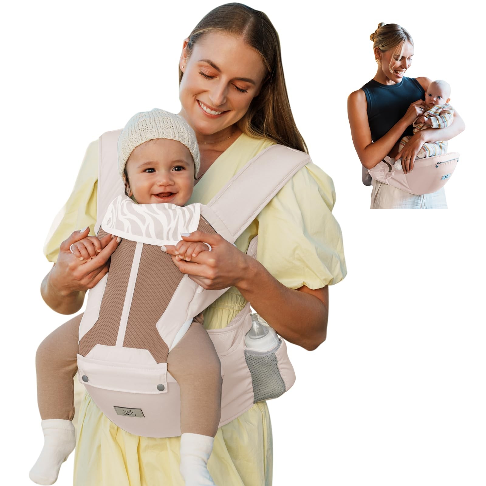 Baby Carrier 6-in-1 Comfy Supportive Plus Size Friendly MOMTORY Adjustable Seat