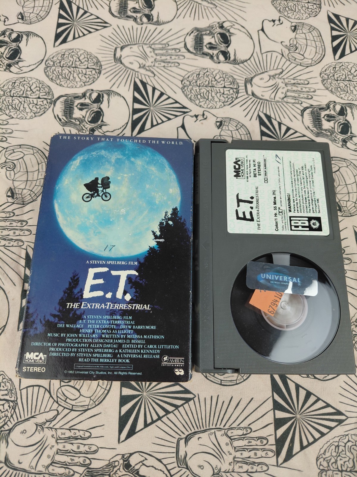 E.T. The Extra-Terrestrial Betamax Tape MCA Home Video 1988 77012 Beta Fast Ship