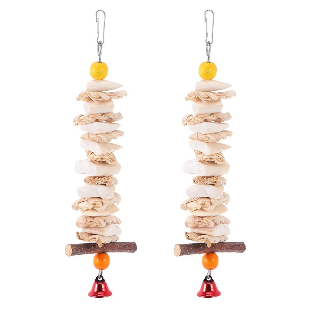 Parrot Toy Hanging Cuttlebone Chew Toy Calcium Block for Birds Budgies Cockat...