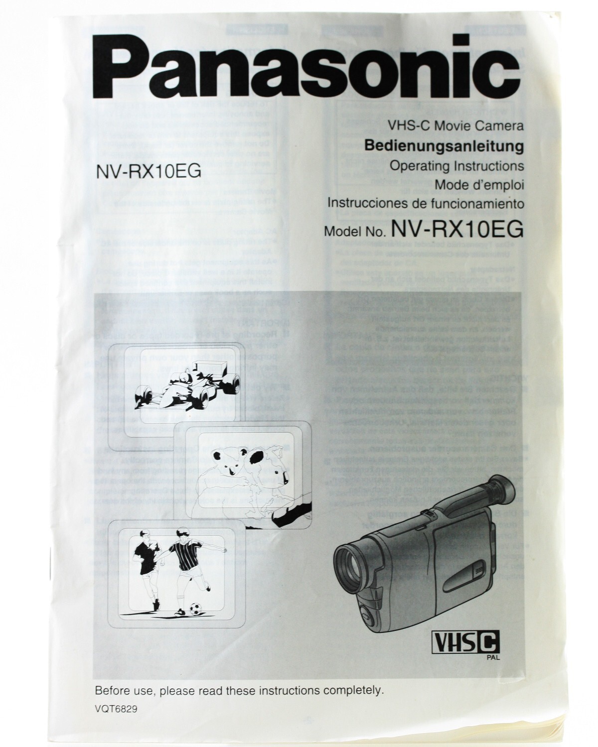 Instructions Manual Panasonic NV-RX10EG nvrx10eg Nv Rx 10 Eg Guide