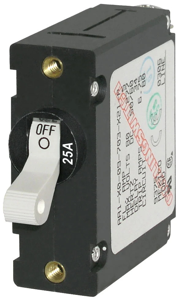 Blue Sea - 7218B-BSS Circuit Breaker AA1 25A White (1EA)