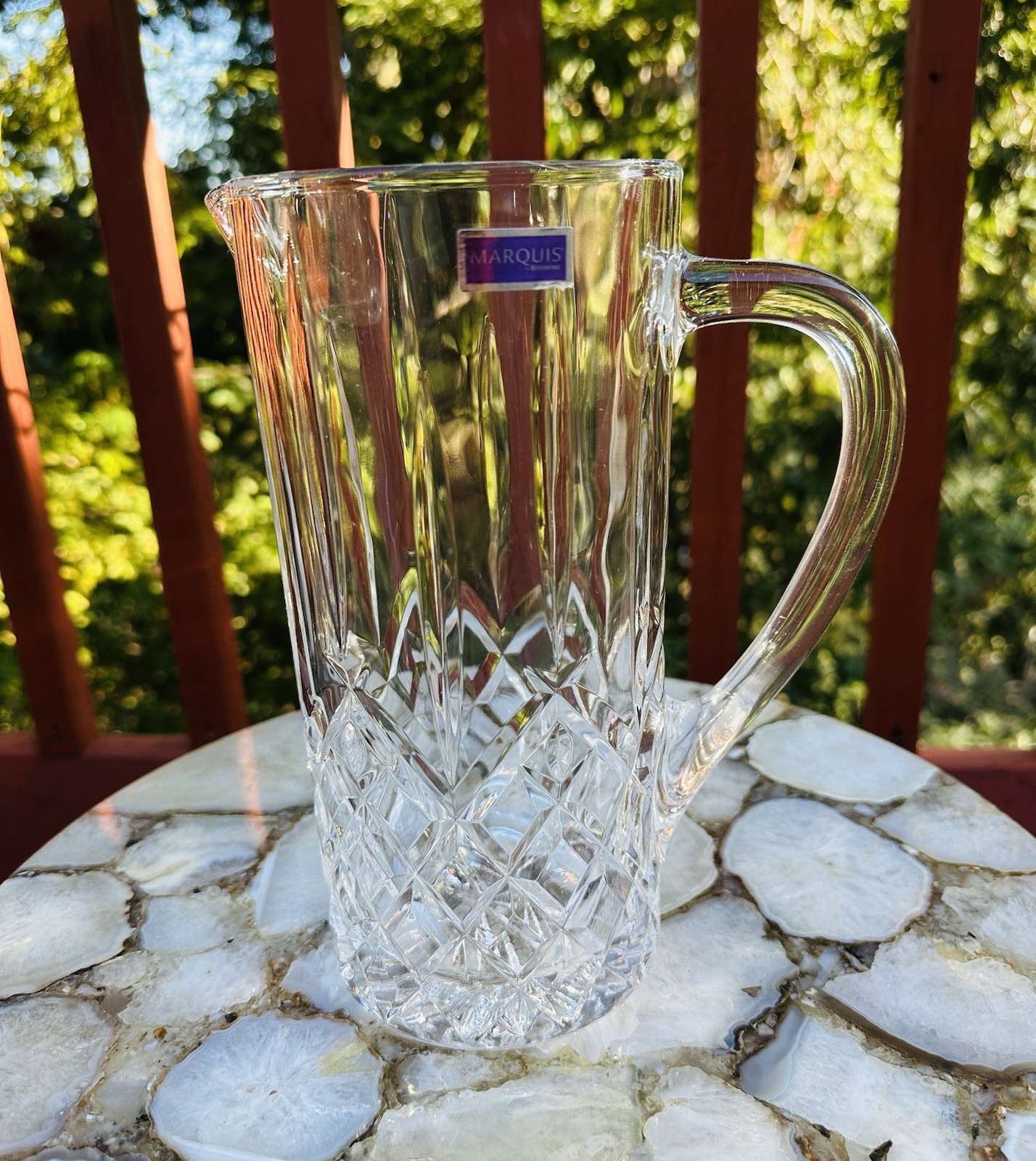 Marquis by waterford Markham handled water pitcher-9 inches