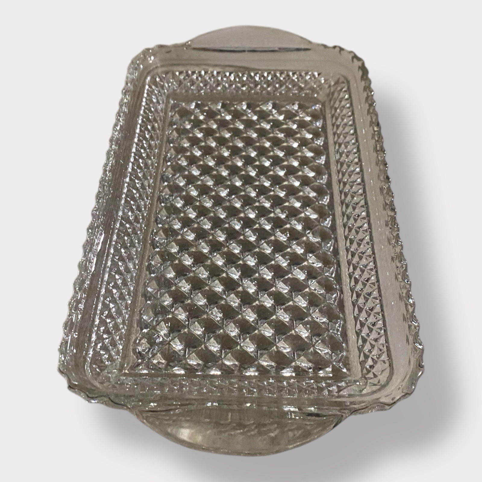 Vintage rectangular glass tray from the Anchor Hocking "Wexford" collection