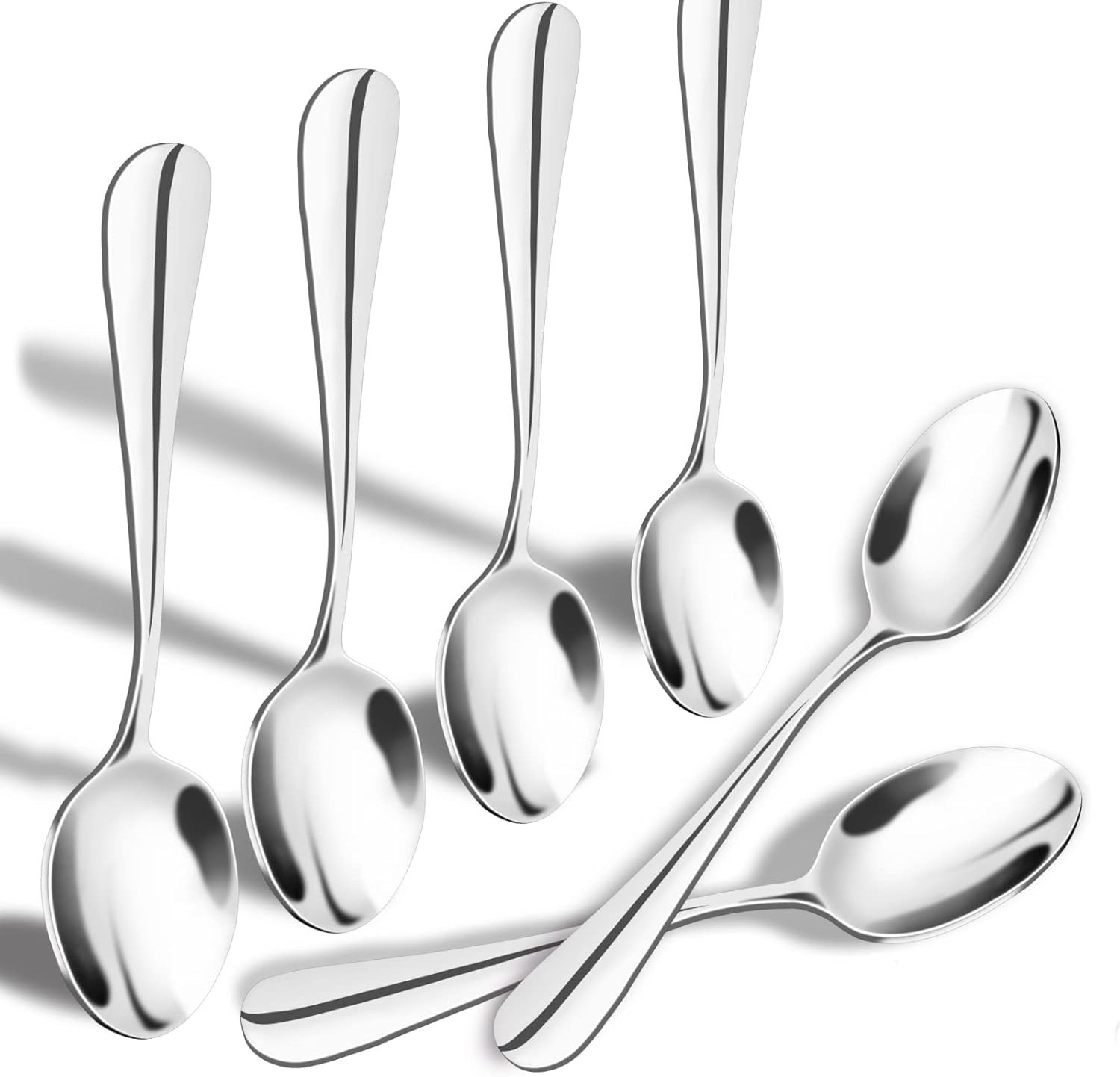 6pc Demitasse Espresso Spoons 18/10 Stainless Steel Mini Coffee Dessert Spoon