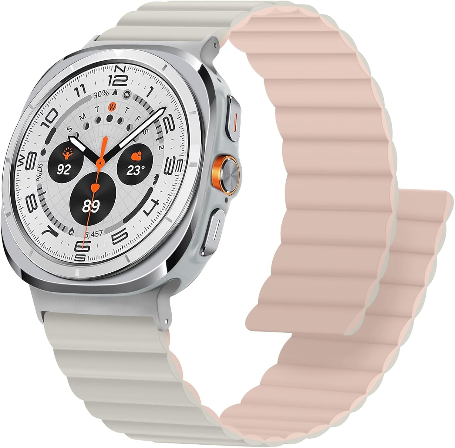 Waterproof Silicone Strap Compatible with Samsung Galaxy Watch Ultra 47mm