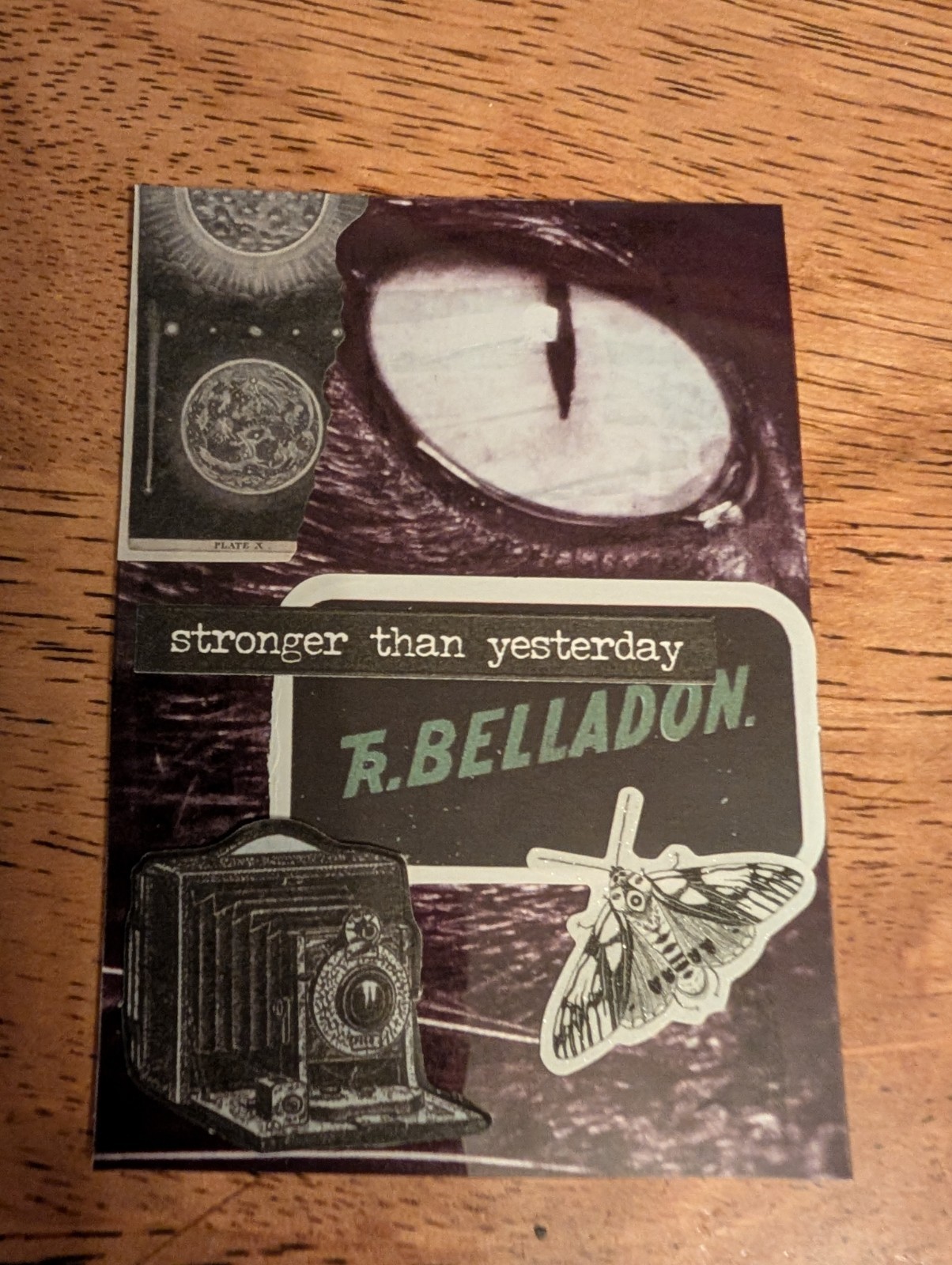 ACEO Art Card "Midnight" Miniature Mixed Media Collage By Sarah Broer 2026